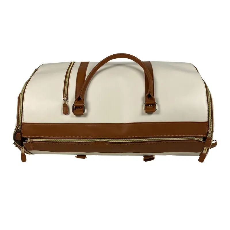 Large PU Leather Garment Bag With Shoe Compartment