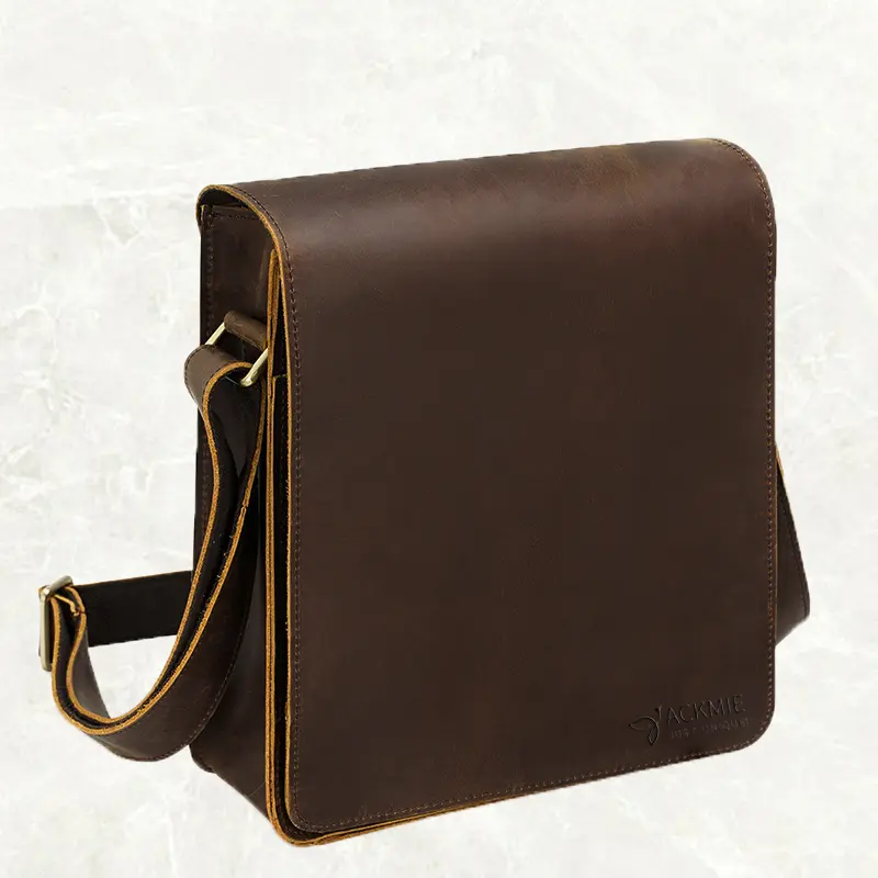 Genuine Leather Casual Crossbody Bag for Mens