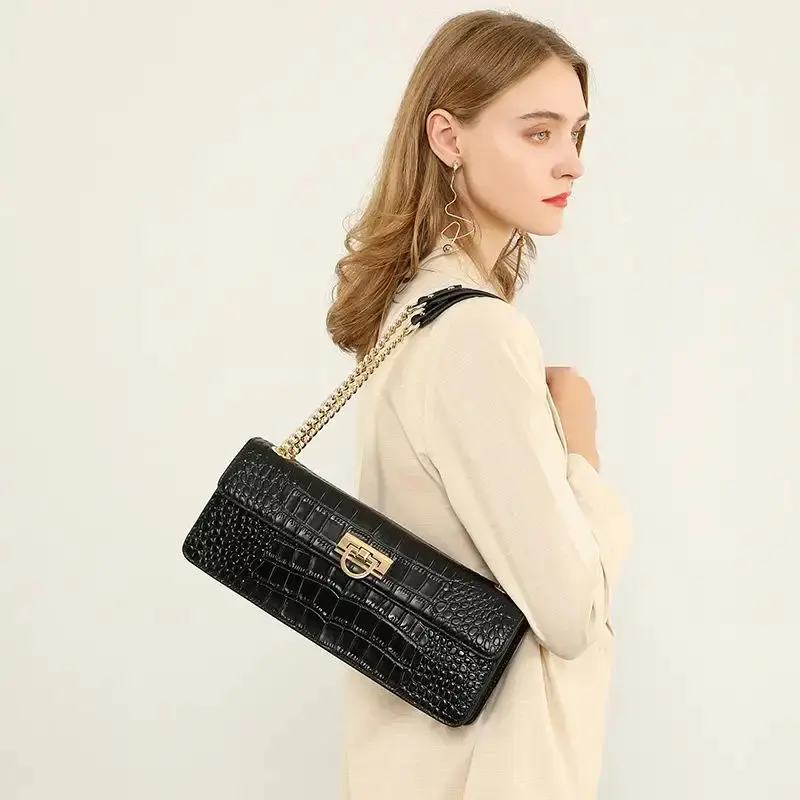 Crocodile Print Women's Chain Bag Shoulder Bag