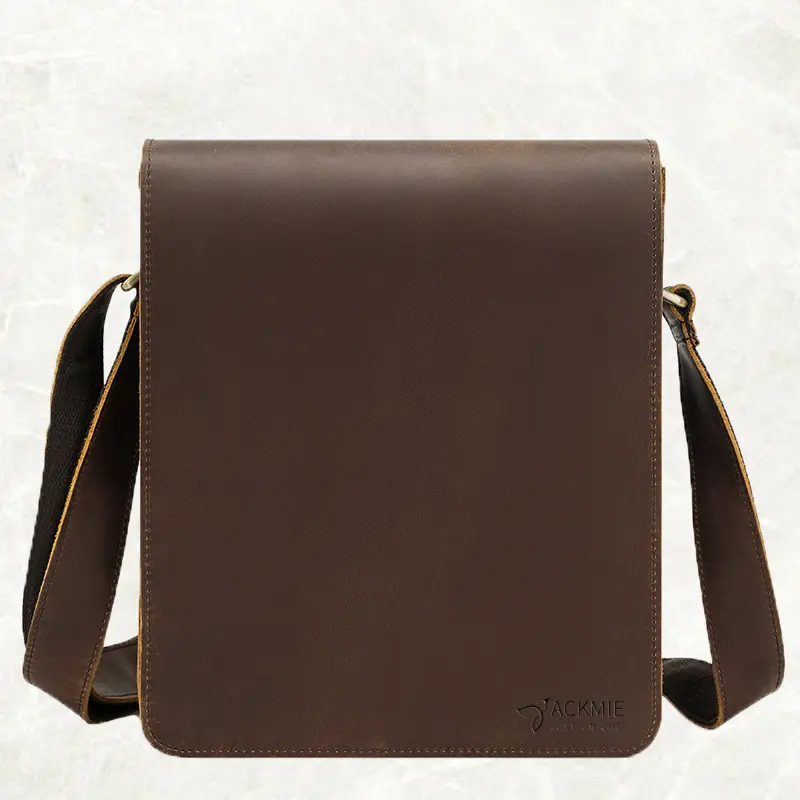 Genuine Leather Casual Crossbody Bag for Mens
