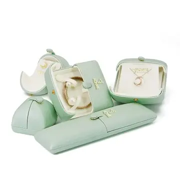 Creative Double Mesh Leather Ring Box Jewelry Box